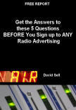 Cover of the free radio advertising report